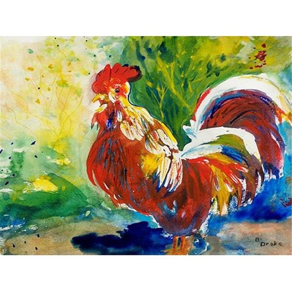 Betsy Drake Betsy Drake DM144G Red Rooster 30 x 50 Door Mat DM144G - main